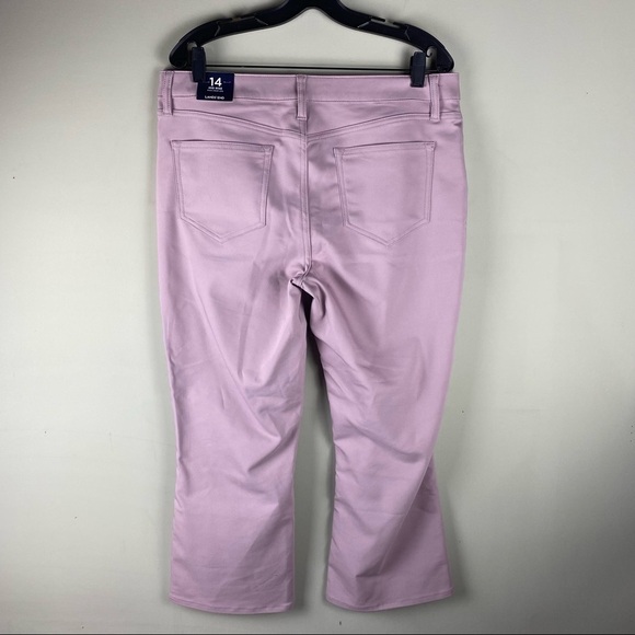 Lands' End: Colorful Mid Rise Kick Crop Leg Jeans Lilac Purple Crop 14 (NWT) - Picture 6 of 7